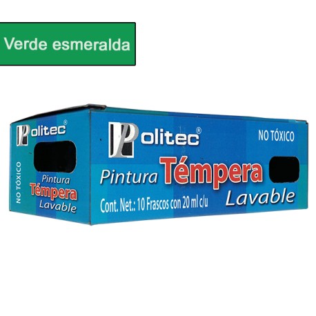 PINTURA POLITEC P/CARTEL 20 ML VERDE ESMERALDA 63 /20