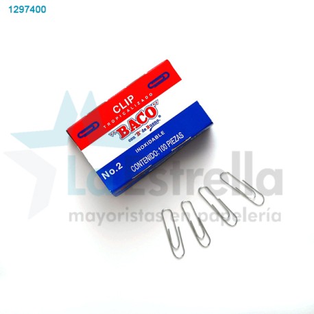 CLIP BACO CUADRADITO INOXIDABLE  2 / 100