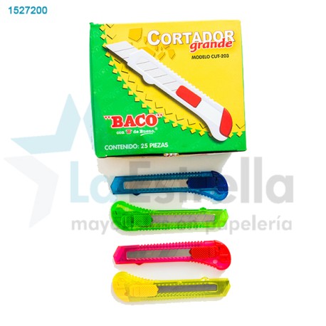CUTTER BACO GRANDE MOD.203 PLASTICO TRANSPARENTE / 25
