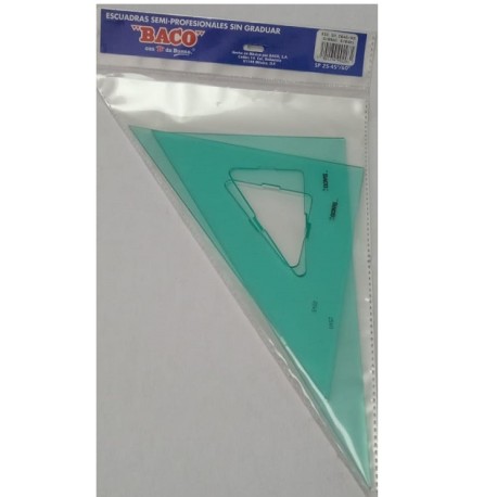 ESCUADRAS BACO SEMIPROFESIONAL 2545/60 S/GRADUACION S/ BISEL /6