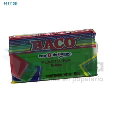 PLASTILINA MARQUETA BACO VERDE CLARO 55 /100