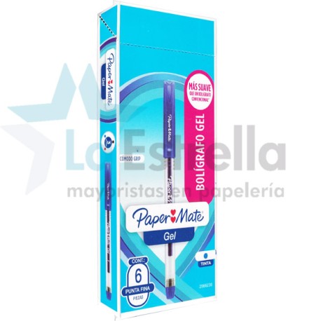 BOLIGRAFO PAPER MATE GEL AZUL