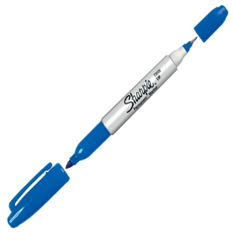 MARC PERM SHARPIE DOBLE PUNTA AZUL /12