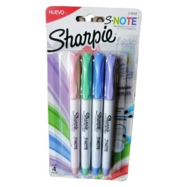 MARC PERM SHARPIE PUNTA CINCEL C/4 COLORES PASTEL SNOTE 2133102 /36