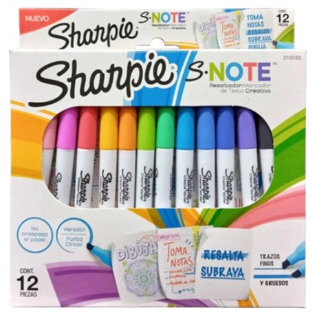 MARCATEXTOS SHARPIE PASTEL C/12 COL. SURTIDOS