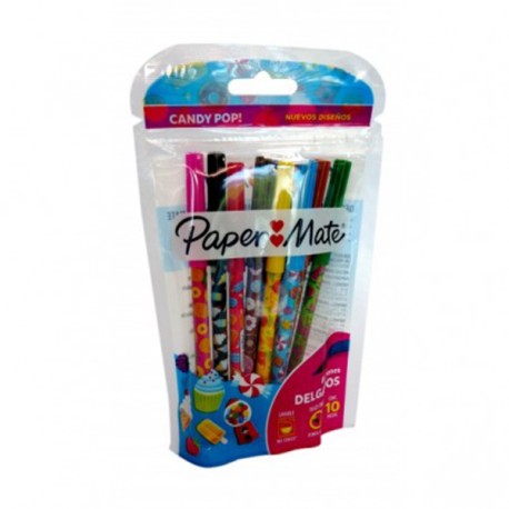 PLUMON PAPER MATE CANDY POP 10 COLORES 2083508