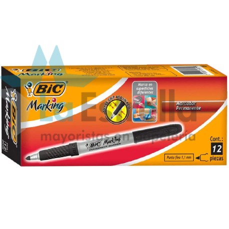 MARC PERM BIC MARKING ULTRAFINO NEGRO C/12 PZAS /12