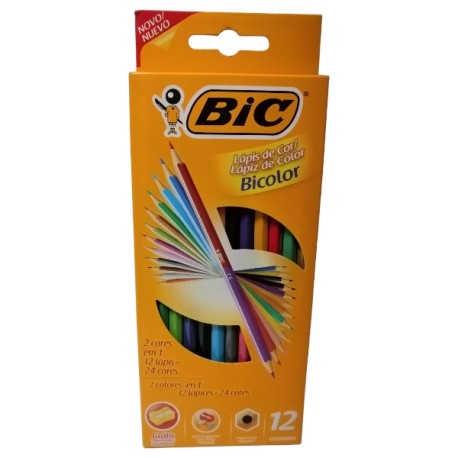 PINTURAS BIC KIDS DOBLE COLOR 12 X 24 /72