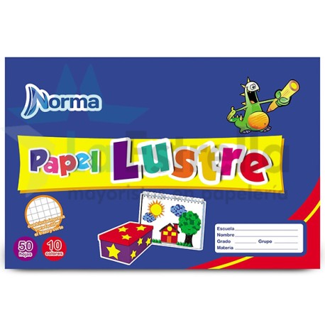 BLOCK NORMA CREATIV DOBLE CARTA PAPEL LUSTRE COLORES 50H 141 /25