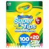 PLUMON CRAYOLA SUPER TIPS 100 + 20 COLORES LAVABLES 585120/ 8