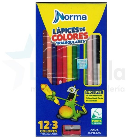 PINTURAS NORMA 12 COLORES PLUS 1748-4208-5803 /48