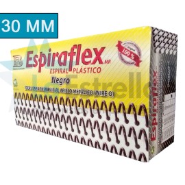 ESPIRAL PLASTICO 3:1 BOFLEX 30 MM NEGRO P/250 H 24 ESP/ 12