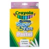 PLUMON CRAYOLA SUPER TIPS C/12 COLORES PASTEL 15M001/12