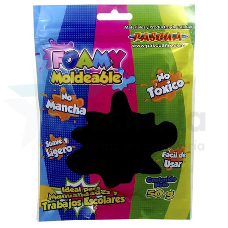 FOAMY MOLDEABLE PASCUA 50 GRS NEGRO / 24