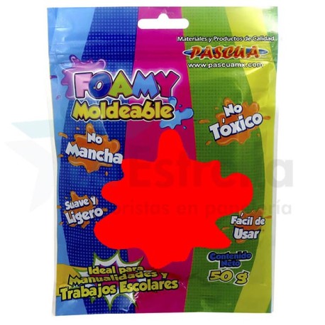 FOAMY MOLDEABLE PASCUA 50 GRS ROJO / 24