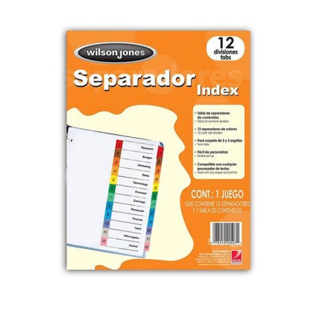 SEPARADOR WILSON JONES 12 DIV P1348 /24