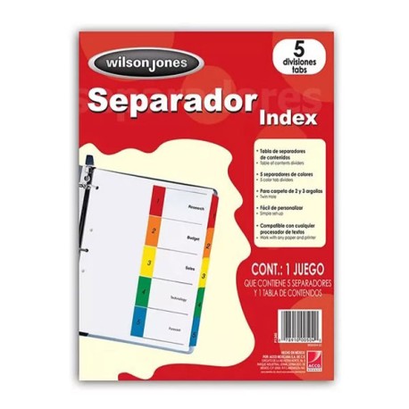 SEPARADOR WILSON JONES 5 DIV P1345 /24