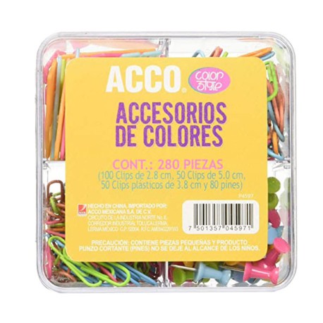 SET DE ESCRITORIO ACCO C/ ACCESORIOS 280 PZAS P4597 /12