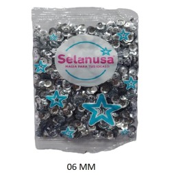 LENTEJUELA SELANUSA MED. 06 MM PLATA DE 20 GRS /50