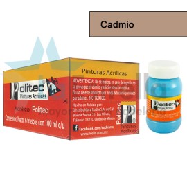 PINTURA ACRIL POLITEC ESC 100 ML CADMIO RODIN 341 /6