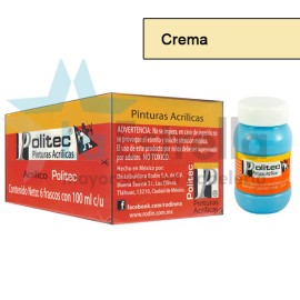 PINTURA ACRIL POLITEC ESC 100 ML CREMA RODIN 320 /6