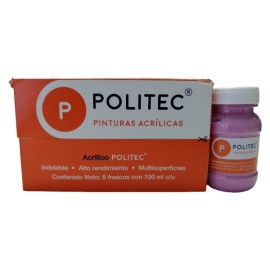 PINTURA ACRIL POLITEC ESC 100 ML PALO DE ROSA RODIN 338