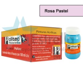 PINTURA ACRIL POLITEC ESC 100 ML ROSA PASTEL RODIN 326 /6