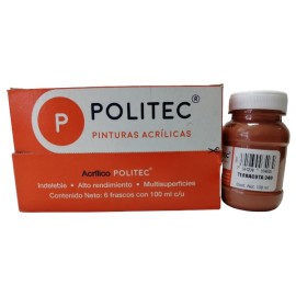 PINTURA ACRIL POLITEC ESC 100 ML TERRACOTA RODIN 340