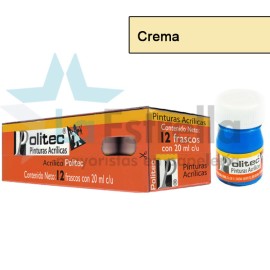 PINTURA ACRIL POLITEC ESC 20 ML CREMA RODIN 320 /12