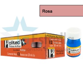 PINTURA ACRIL POLITEC ESC 20 ML ROSA RODIN 321 /12