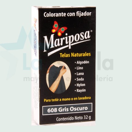 COLORANTE MARIPOSA EN PASTILLA GRIS OBSCURO 608 / 100