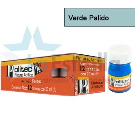 PINTURA ACRIL POLITEC ESC 20 ML VERDE PALIDO RODIN 333 /12