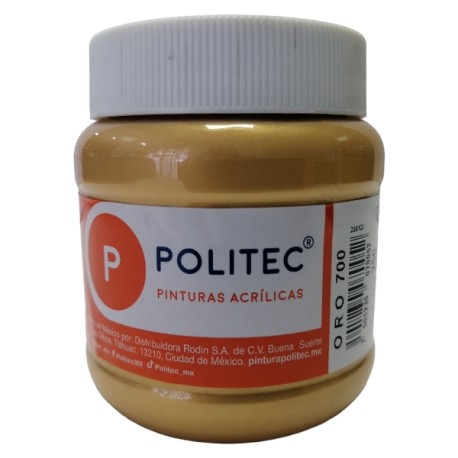 PINTURA ACRIL POLITEC ESC 250 ML ORO RODIN 700 /12