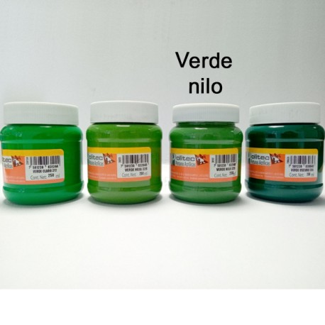 PINTURA ACRIL POLITEC ESC 250 ML VERDE NILO RODIN 325 /12