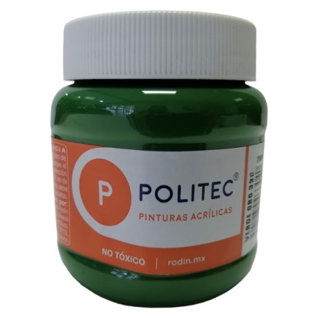 PINTURA ACRIL POLITEC ESC 250 ML VERDE ORO RODIN 330 /12