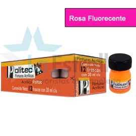 PINTURA ACRILFLUO POLITEC L-800 20 ML ROSA 806 /12