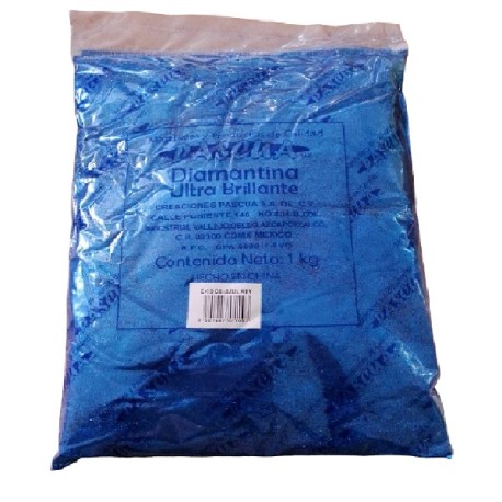 DIAMANTINA 1KG DELGADA AZUL REY C15 1/12